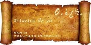 Orlovics Éva névjegykártya