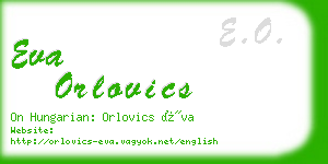 eva orlovics business card